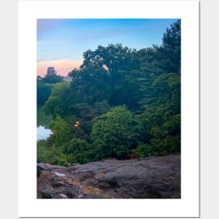 Central Park Sunset Manhattan New York City Posters and Art